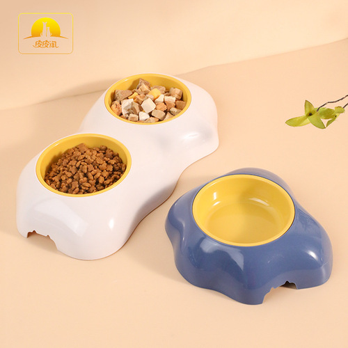 Pipitao original pet egg yolk double bowl single bowl anti-knock cat bowl dog bowl pet feeding basin pet bowl
