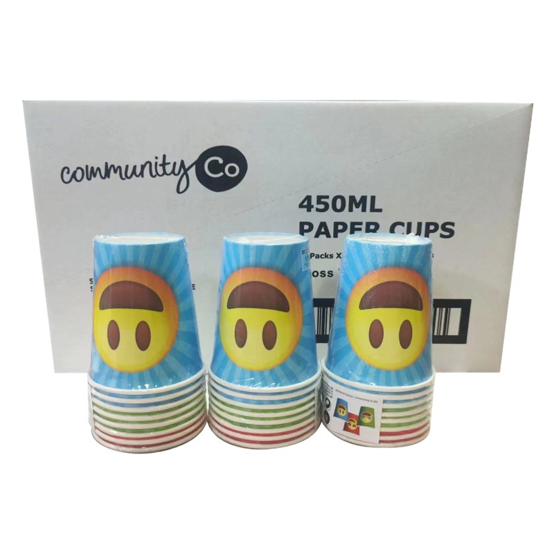 Taza de papel desechable de agua potable supermercado comercial taza de papel desechable sin tapa Exclusivo transfronterizo para taza de Papel súper engrosada comercial