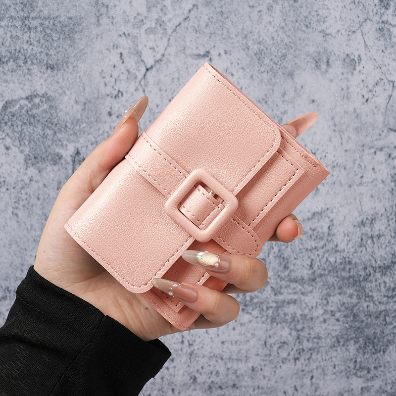 Elegant Versatile Short Wallet 2025 New Women's Wallet Summer Fresh Solid Color Folding Coin Purse Card Holder Elegant Versatile Short Wallet 2025 New Women's Wallet Summer Fresh Solid Color Folding Coin Purse Card Holder