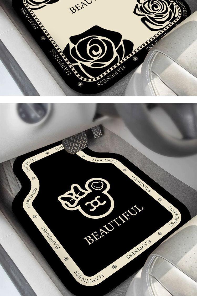 Universal car floor mats are detachable, new model, non-slip, diatom mud, dirt-resistant, easy to clean for girls, single-piece car carpet