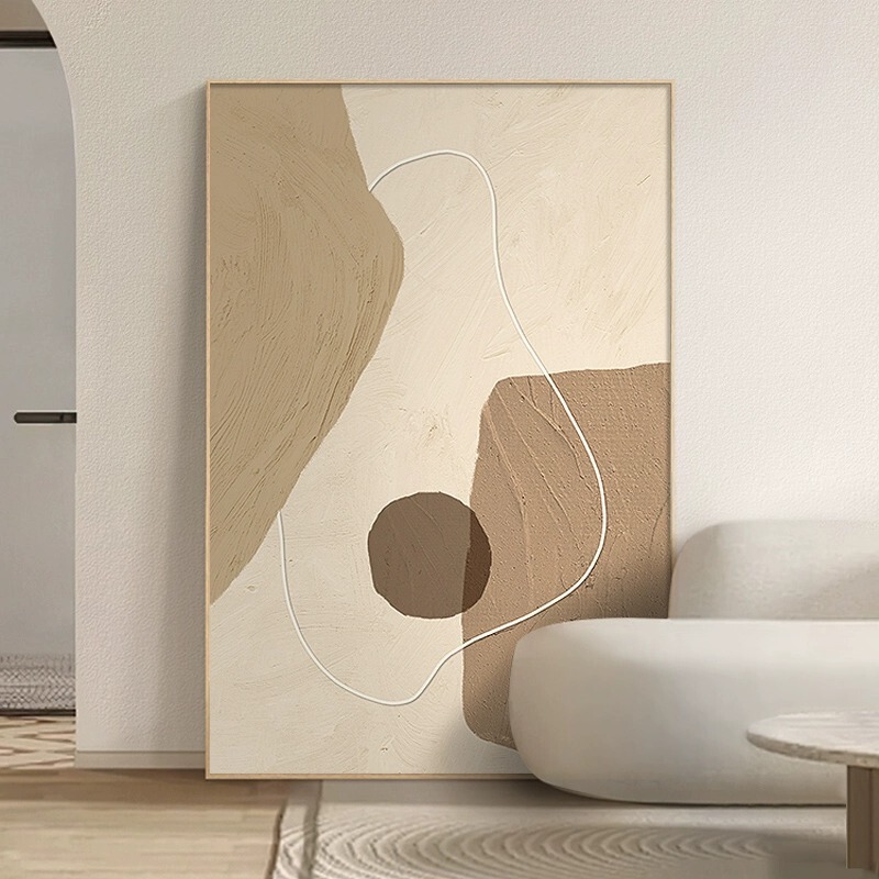 Modern Minimalist Living Room Decorative Painting Abstract Texture Mural High-End Sofa Background Wall Hanging Painting Atmospheric Floor-To-Ceiling Painting