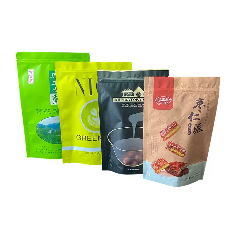 坚果干果袋 休闲食品包装自立拉链骨袋 纯铝镀铝铝箔复合材料
