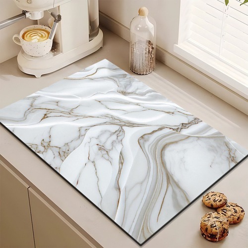 Kitchen draining mat diatomite non-slip mat countertop water-absorbent mat coffee table heat-insulating coaster cup mat coffee machine mat