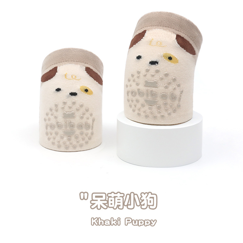 24 calcetines de punto resistentes a la caída de rastreo de estilo coreano para bebés y niños calcetines de bebé que dispensan rodilleras de dibujos animados sueltas antideslizantes