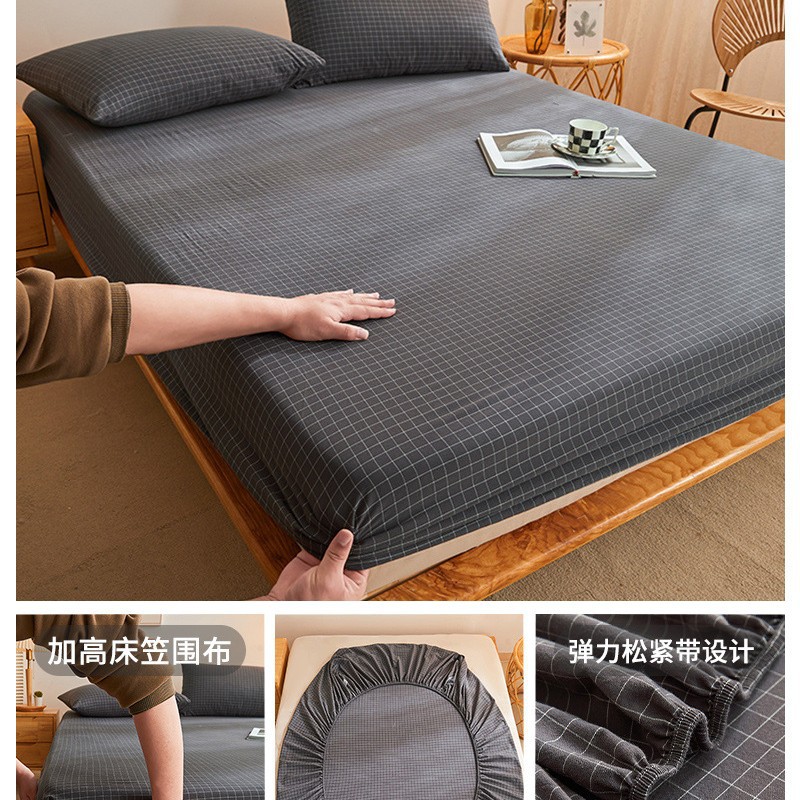 Nuevo estilo 2025 nuevo estilo sábana de algodón de una pieza cubierta protectora de colchón cubierta de cama juego de tres piezas de algodón lavado cuatro estaciones universal