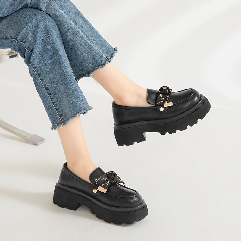 Mocasines Augusden para Mujer, Otoño/Invierno 2025, Estilo Británico Retro, Elegantes, con Suela Gruesa, Zapatos a la Moda