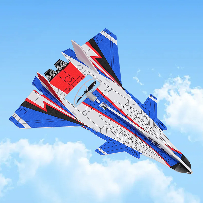 Su27 Mano Eléctrica lanzar aviones de carga USB swing planeador Su35 luchador niños aviones de espuma al por mayor