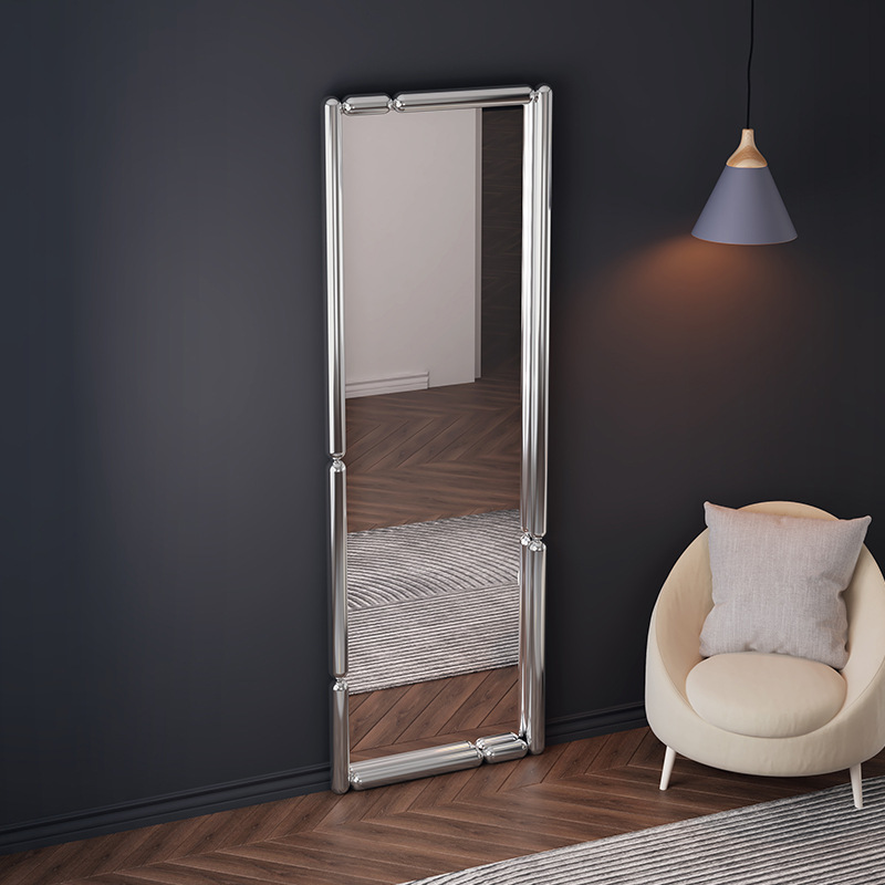 Geisikade北歐昆斯氣球狗不鏽鋼全身鏡家用落地鏡極簡網紅鏡子