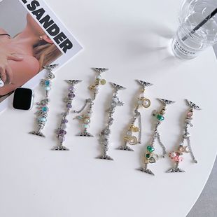 Suitable for Apple Watch Apple Watch Strap iWatch Beaded Button Pandora Metal Dopamine Bracelet