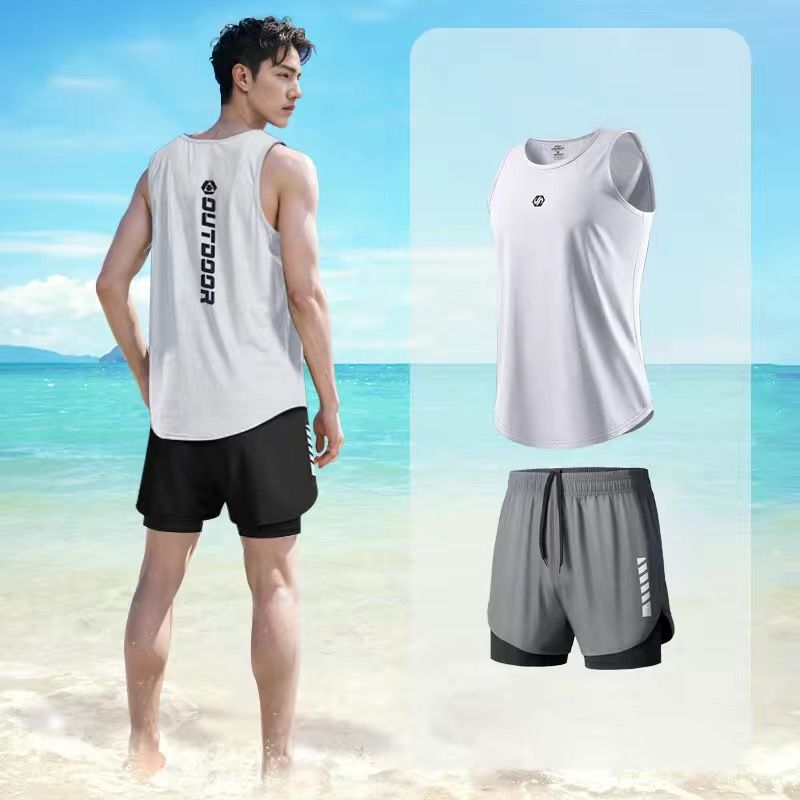 Conjunto de Traje de Baño para Hombre de Poliéster, para Natación y Aguas Termales image 12