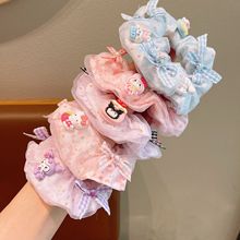 儿童三丽鸥大肠圈糖果色美乐蒂库洛米丸子头发圈女童马尾皮筋发饰