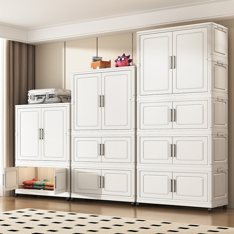 65-75-85宽度双开门儿童衣柜收纳柜 婴儿宝宝储物柜简易衣柜多层