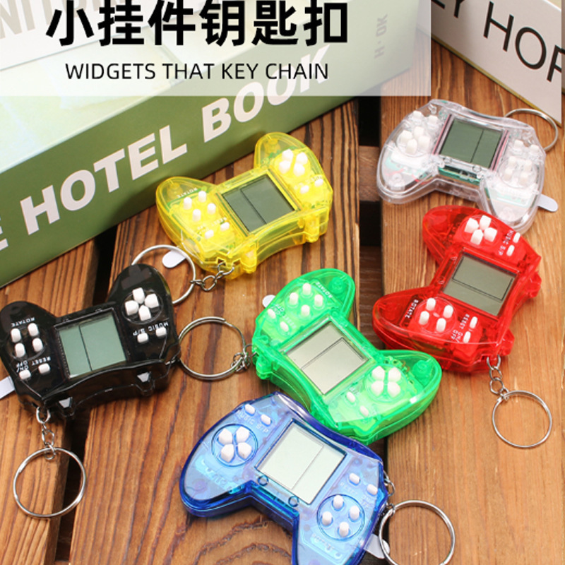 ハンドルのテトリスのゲーム機のキーホルダーのミニのハンドヘルドの露店は経典のノスタルジックな型のおもちゃの卸売りを売ります。|undefined