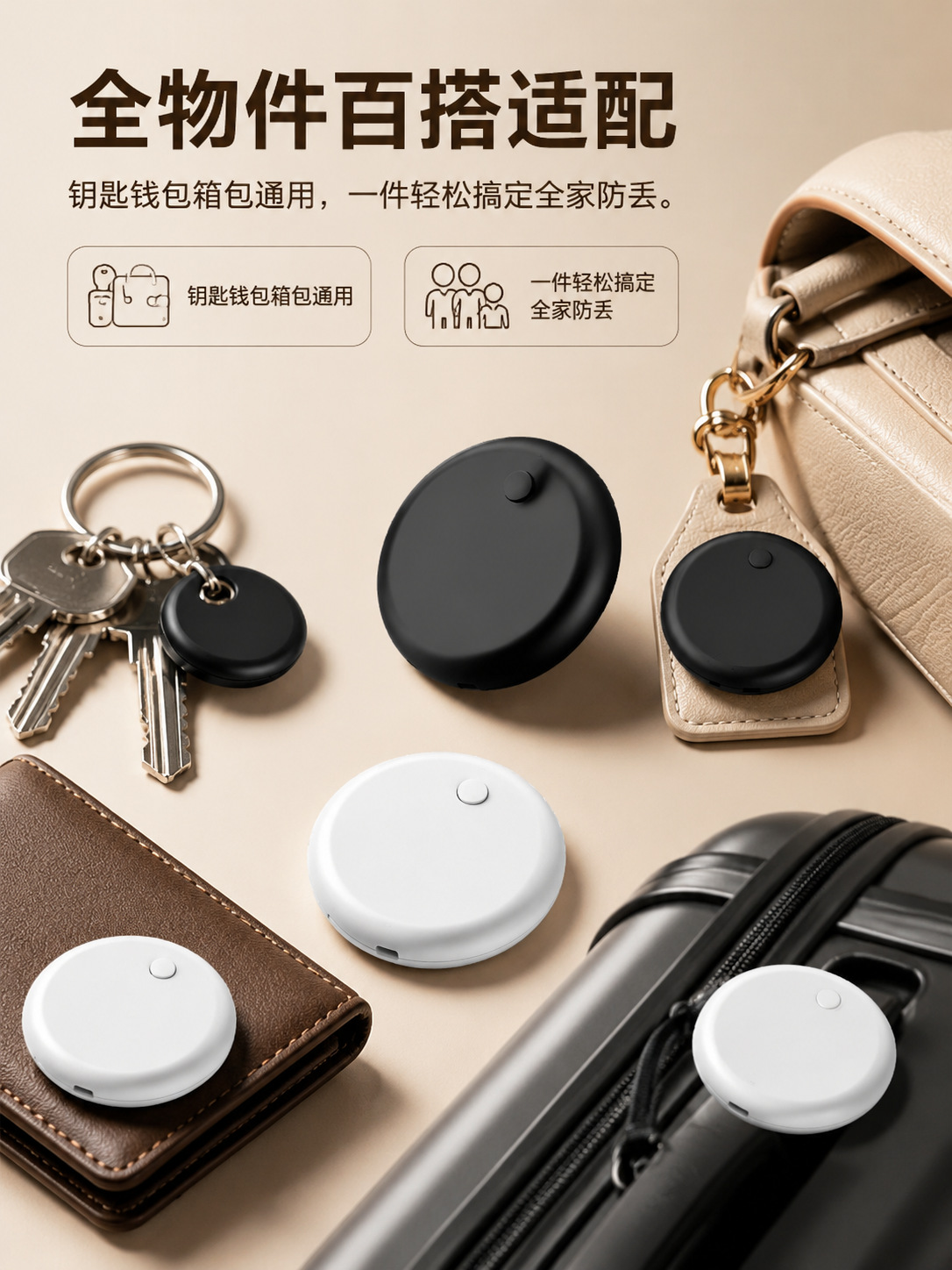 Kaybı Önleme Cihazı Akıllı Konum Belirleyici Mini Bluetooth İzleyici iOS Android Sistemi Uyumlu Anahtar Eşya Kaybı Önleyici