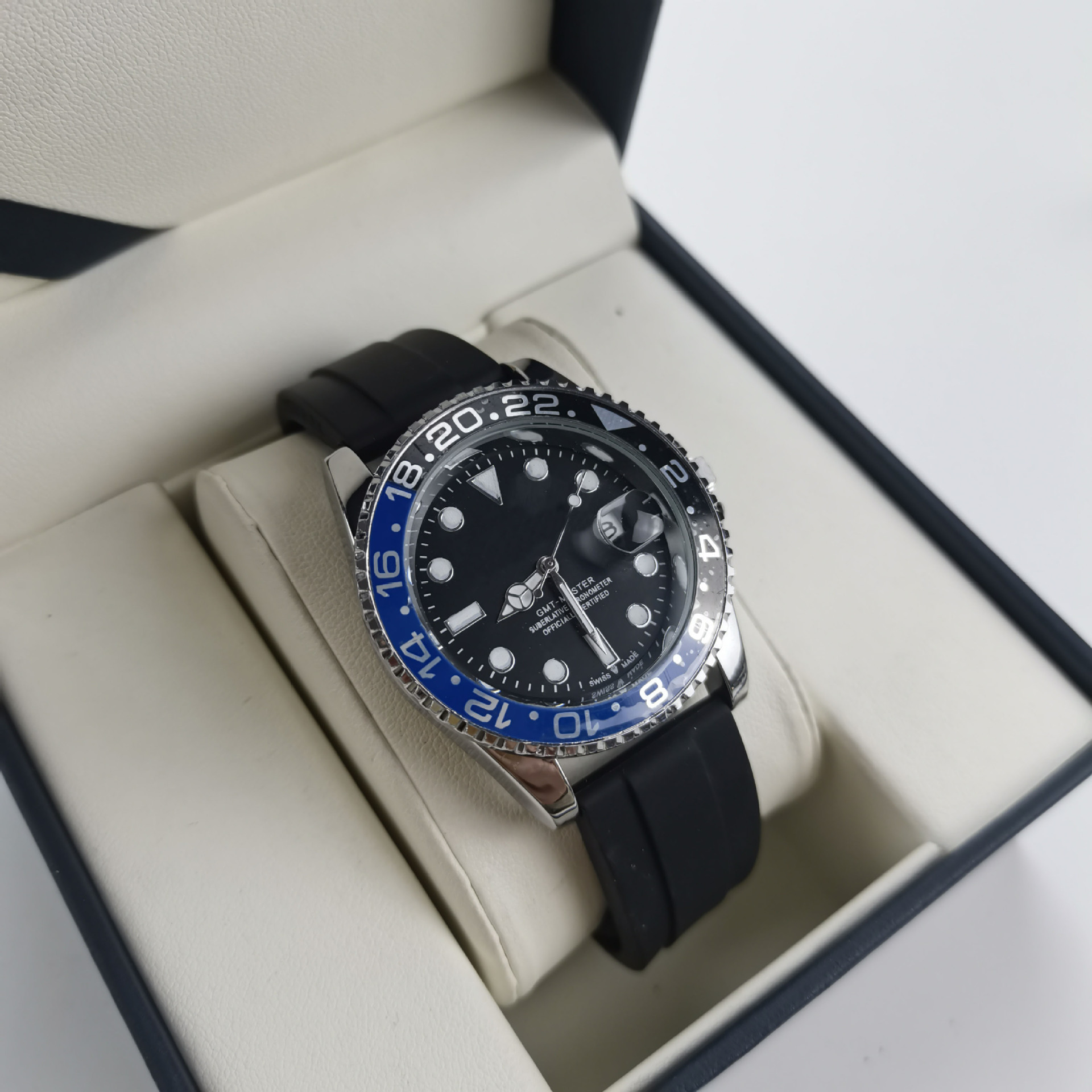 Cincin cola hitam biru silikon