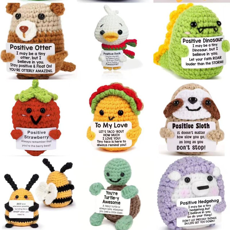 Cross-border Amazon Hot Selling Explosions Hand-crocheted Knitted Positive Energy Small Animals Penguin Turtle Turtle Active