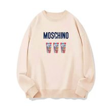 圆领卫衣男女同款宽松百搭春秋季新款户外休闲套头上衣moschino