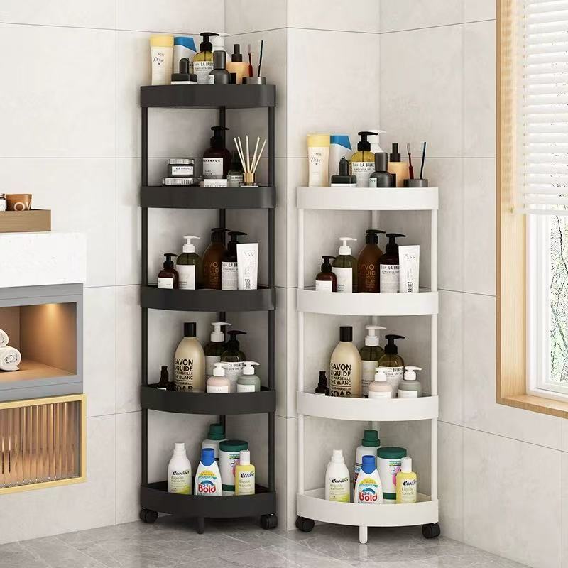 Bathroom Storage Rack Corner Rack Floor-Standing Toilet Bathroom Bathroom Triangle Corner Storage Rack Sandwich Multi-Layer Kitchen