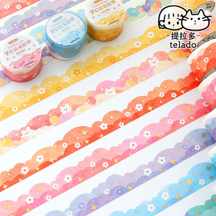 Tirado Landscaping Lace Hand Ledger Tape Wholesale Film Cute Cartoon Girl Hand Ledger Tape and Paper Stickers