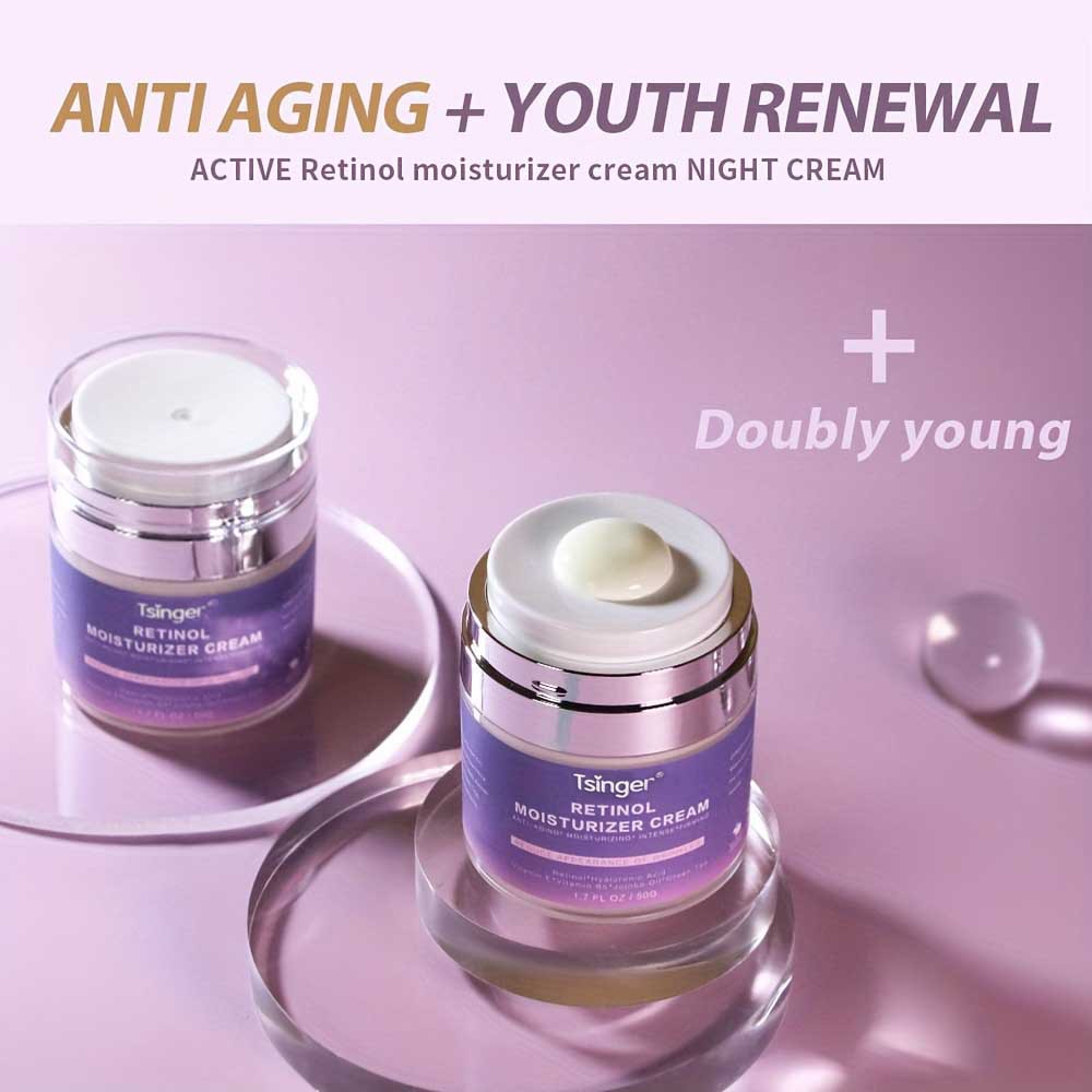 Tsinger retinol cream moisturizing cream moisturizing facial care plant extract formula [cross-border exclusive supply]]