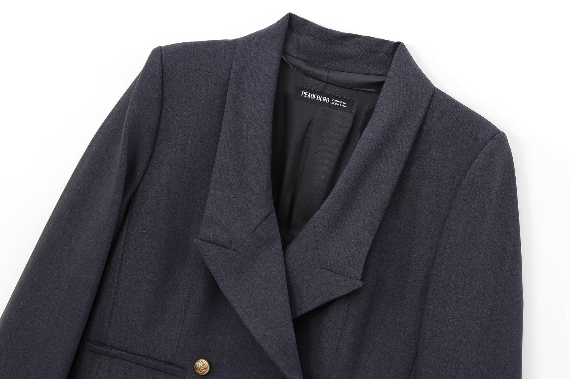 GraceChic 8665 - Autumn New Women's Fashion European And American Style With Button Decoration Short Suit + Flared Pants Set_voghion.com