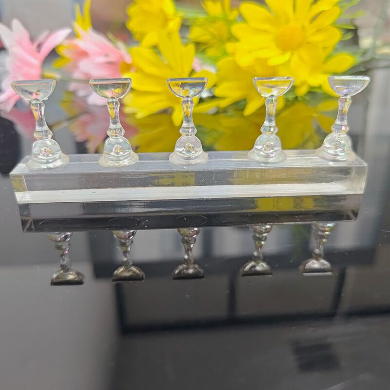 亚力克美甲练习甲片托 迷你小号穿戴甲底座甲托磁吸展示架|undefined