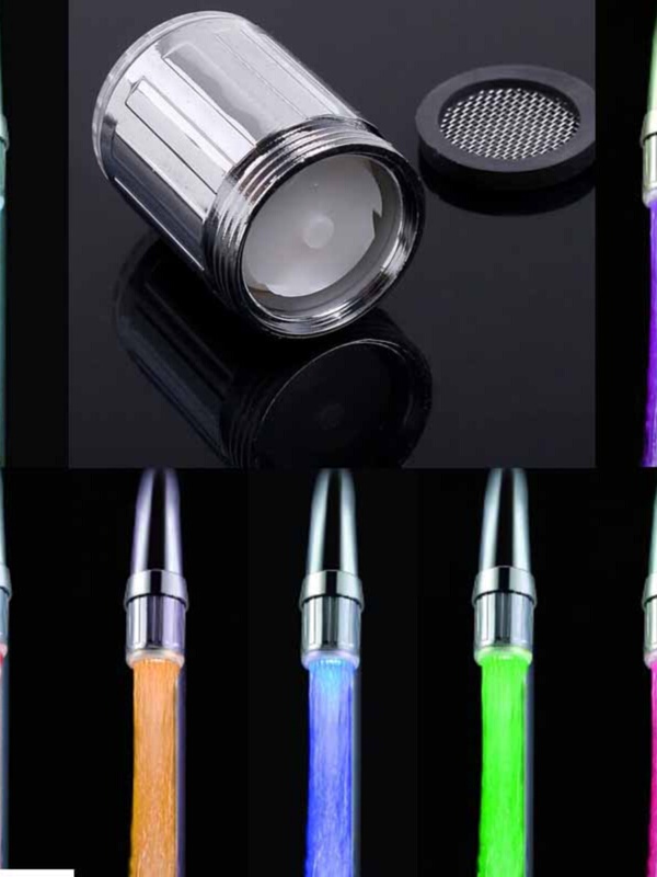 Led Faucet Colorful Faucet Light Basin Faucet Led Luminous Faucet Water Flow Power Generation Free Power Supply A6