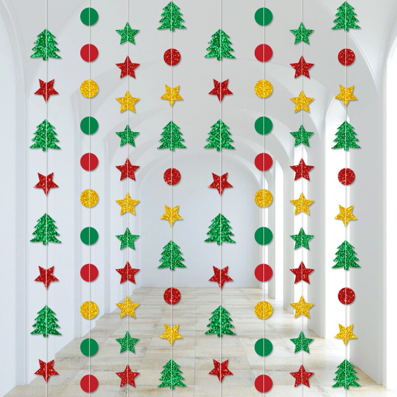 クリスマスデコレーションカーラインペンダントペンダント五芒星ディスクペンダントクリスマスデコレーションクリスマスツリーラテアートペンダント|undefined