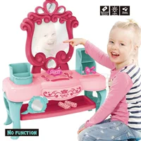 Трансграничный игровой домик для девочки DIY туалетный столик 3,6 лет Детская Игрушка Туалетный столик подарок на день рождения легкая музыка