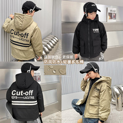 Men's Thick Cotton Winter Coat 2023 Autumn/Winter New Arrival Children's Korean Style Hooded Waterproof Jacket Trendy