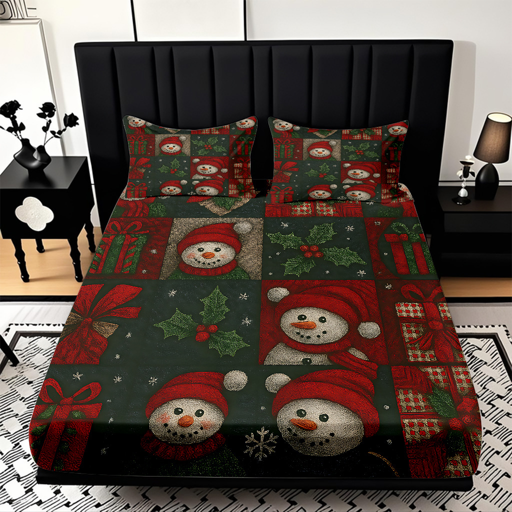 TEMU / JIT Navidad impresión digital cama Kasa Kit suave transpirable impresión digital de alta definición para diseñar