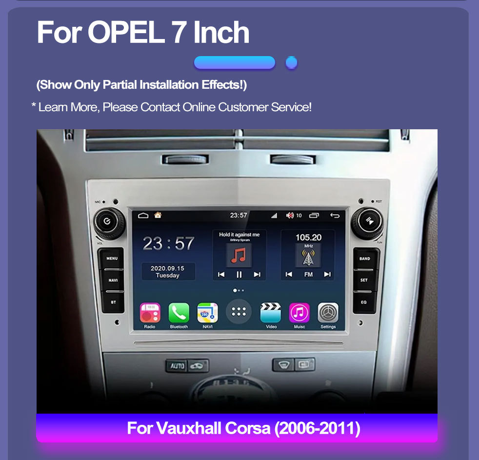 Suitable for 7inch Opel General Machine Gps High-Definition Screen Mp5 Bluetooth Android Car Navigation All-In-One Carplay