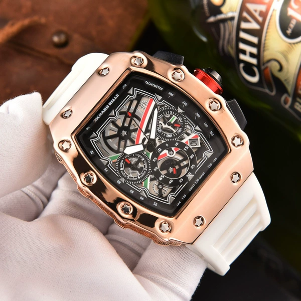 IP rose gold white belt