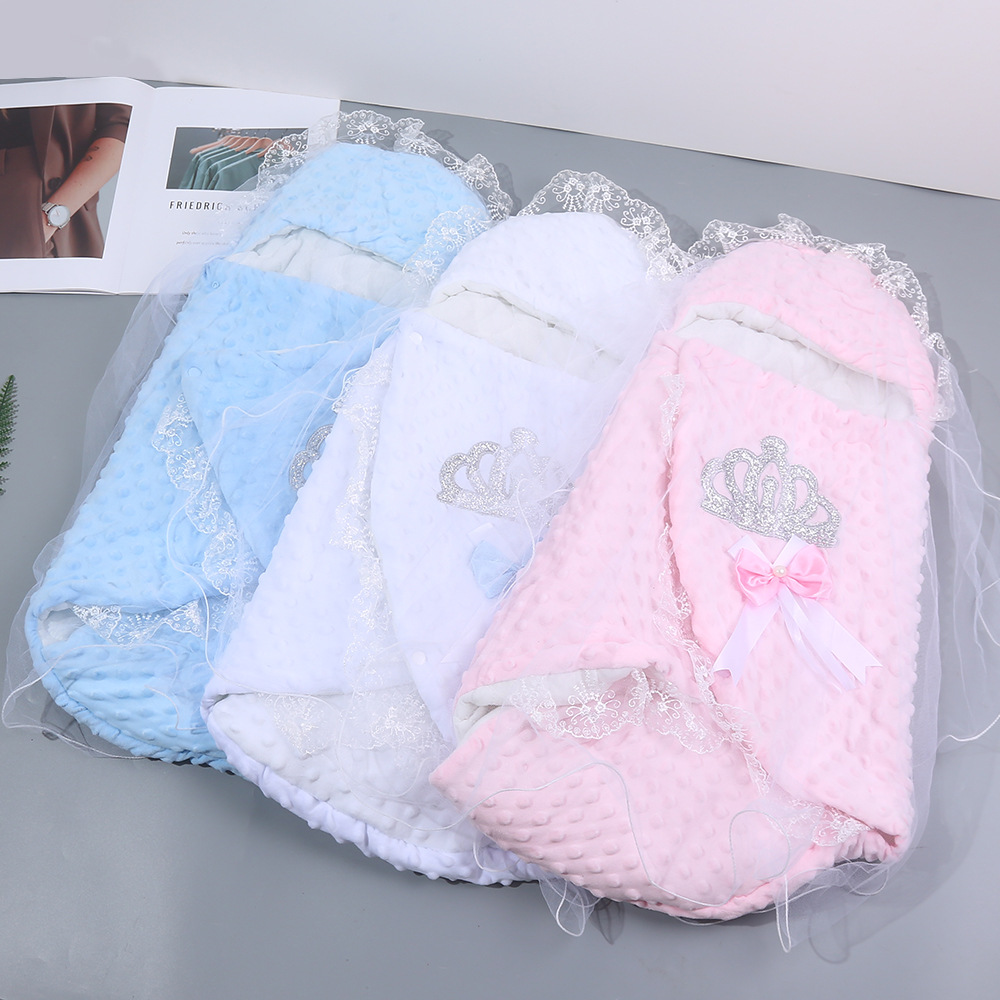 Creative new crown embroidery baby swaddling baby swaddling anti-startling bag single newborn hug factory wholesale
