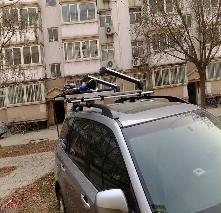 Tuoye Car Roof Ski Rack Suv Car Snowboard Rack Sedan Winter Snowboard and Snowshoe Fixed Luggage Rack