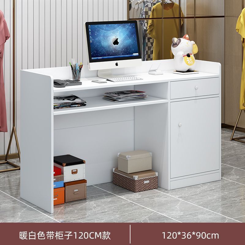 軽奢で高級感のある小型簡易スーパーマーケット、衣料品店、バーカウンター、レジカウンター、店舗、美容院、レストランの受付カウンター|undefined