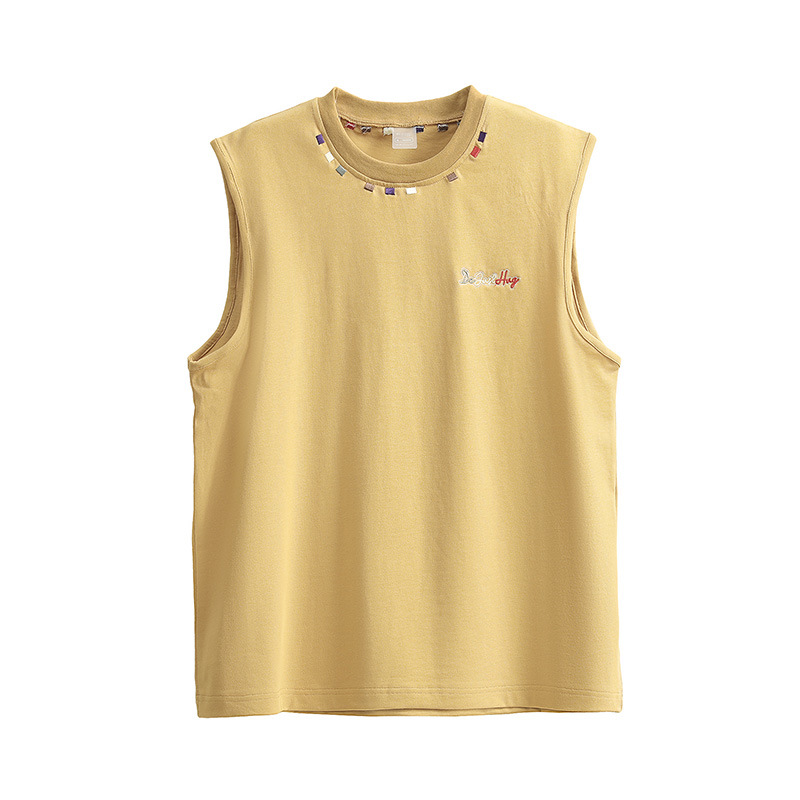 Camiseta sin Mangas Talla Grande para Hombre de Algodón Delgado Suelto para Uso Diario image 7