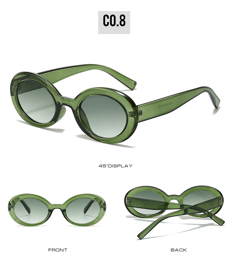 50g Weight Full Frame Glasses Structure Sunglasses Classification Ac, UV400 Protection Lens Material Oval Frame Glasses Style Outdoor, Travel Occasion Solid Color Pattern All Seasons Season Unisex Gender Simple Style, Classic Style Style Grey, Black Color Simple Style Classic Style Solid Color Ac UV400 Protection Oval Frame Full Frame Women's Sunglasses 13