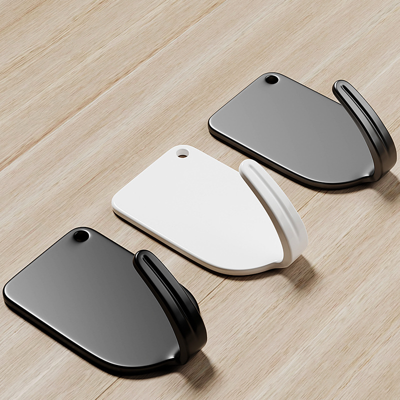 Hook Strong Adhesive No-Nail Kitchen Bathroom Wall Door Behind Invisible Adhesive Hook Hanger Stainless Steel Hook