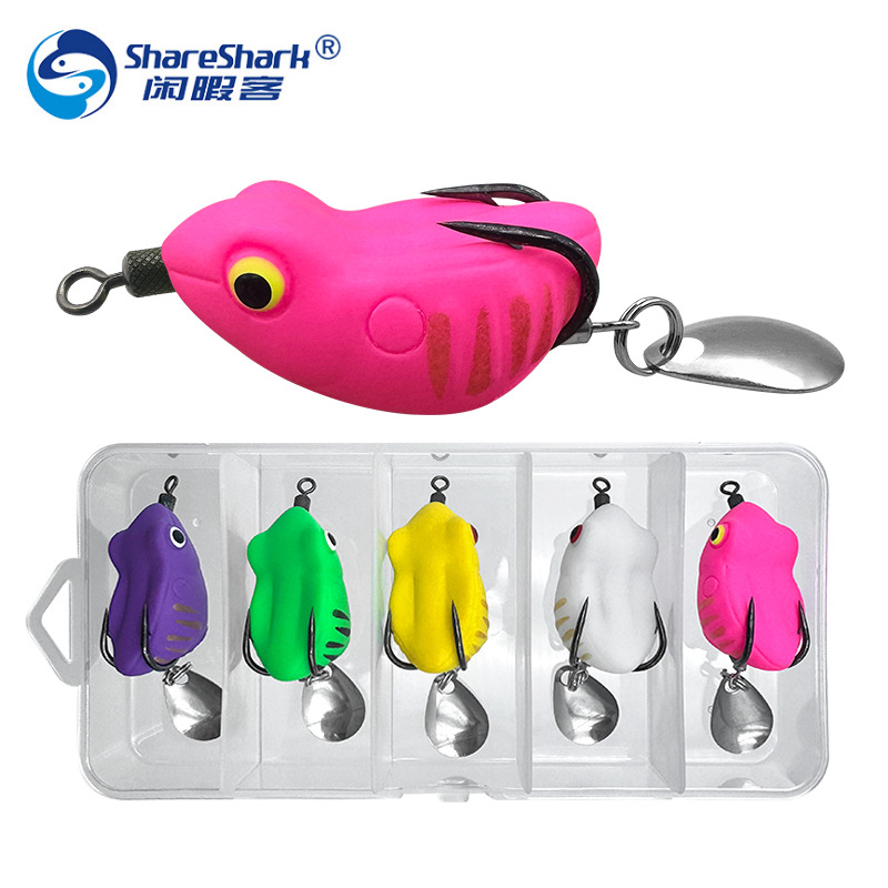 Leisure Guest Noise Sequins Thunder Frog Lure Bait Black Fish Bait…