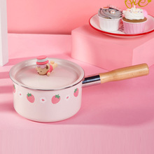 新品so.home泰迪珍藏琺琅奶鍋R433-16粉色可愛不銹鋼鍋1.7L/16cm