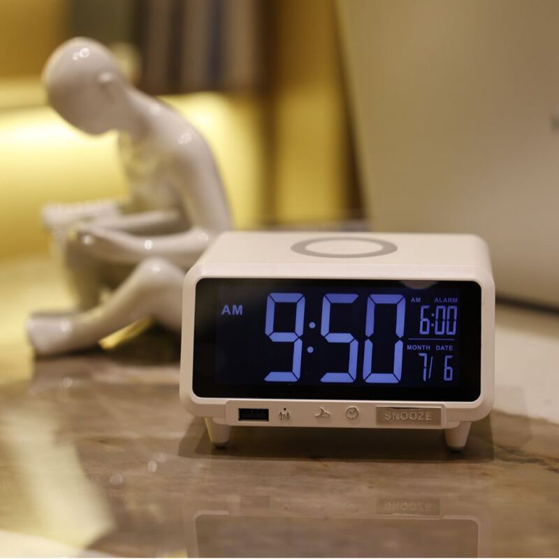 多機能携帯電話無線充電器時計目覚まし時計無線充電デスクトップ新型デジタル表示三合一デスクトップ|undefined