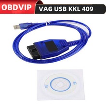 VAG KKL 409.1 OBD2 USB VAG409 汽車連接線適用於大眾奧迪診斷