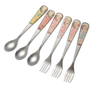 滴胶餐具不锈钢叉勺创意卡通儿童礼品餐具套装可定制图案