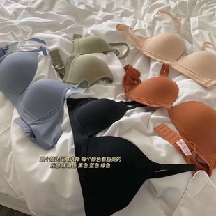 New yousendi clothing store same style comfortable push up French triangle cup seamless underwear women's thin bra without steel ring