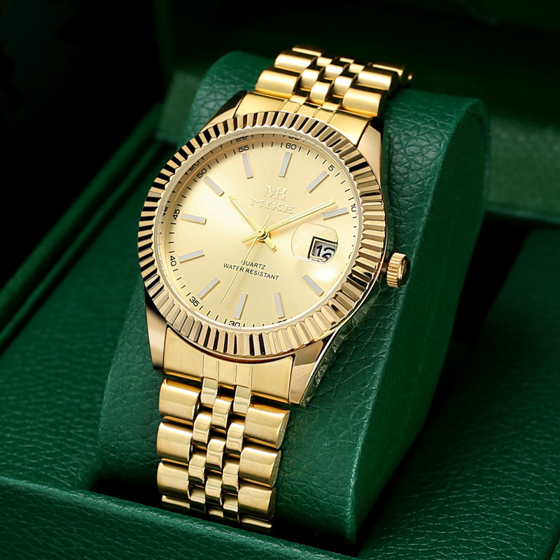 2023 MIKE watch men's automatic quartz waterproof watch simple fashion brand business Log men's watch