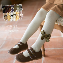 2024春季新品女童连裤袜韩国公主大蝴蝶结女宝宝打底裤外穿连体裤