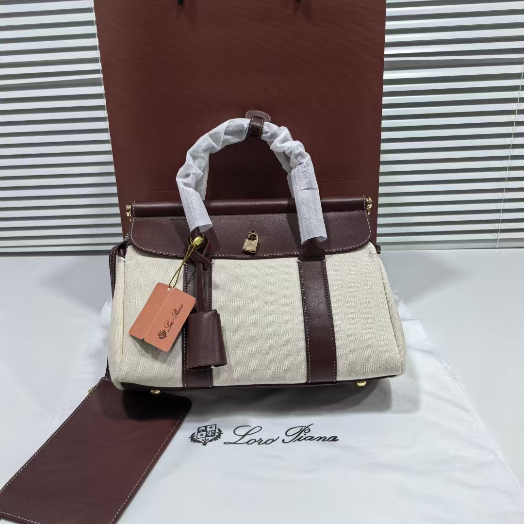 Cross-border New DESIGNBAG Women's Briefcase Luxury LP 32 Semi-Handmade Cowhide Commuter Tote Handbag - Thumbnail 6