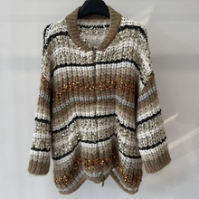 秋冬新款南油高品质名媛气质优雅贵气BC老钱风针织开衫中袖女