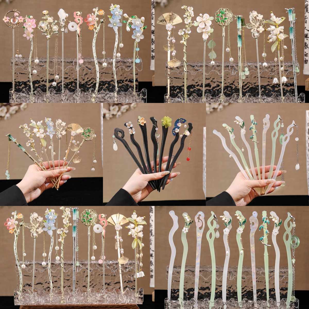 Yiwu Factory Wholesale Chinese-Style Hairpins for Women 2026 Spring/Summer Vintage Tassel Alloy Hairpin Qipao Hair Accessories